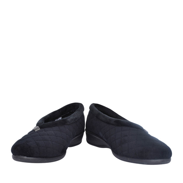 Lotus Eadie Black Ladies Slippers