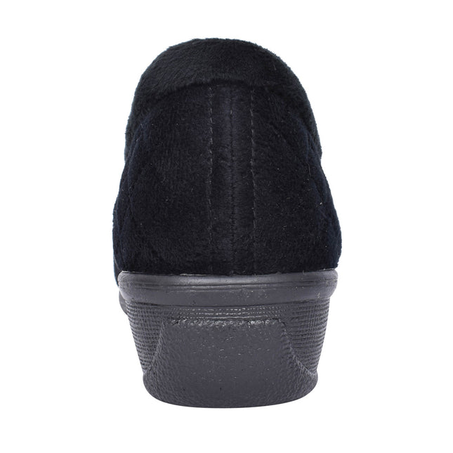 Lotus Eadie Black Ladies Slippers