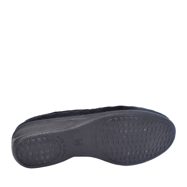 Lotus Eadie Black Ladies Slippers