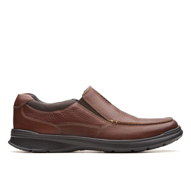 Clarks Cotrell Free Tobacco Leather - Wide Width Slip On - Lightweight & Long-lasting