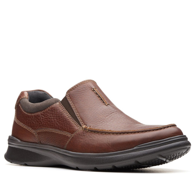 Clarks Cotrell Free Tobacco Leather - Wide Width Slip On - Lightweight & Long-lasting