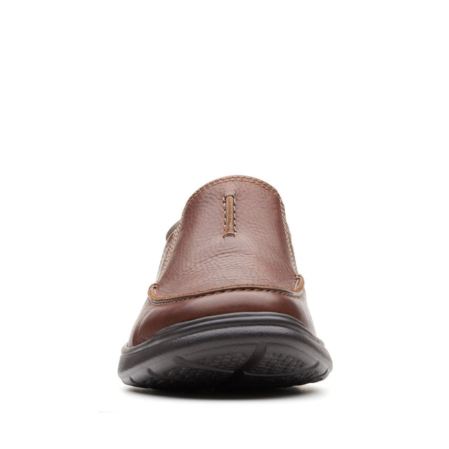 Clarks Cotrell Free Tobacco Leather - Wide Width Slip On - Lightweight & Long-lasting