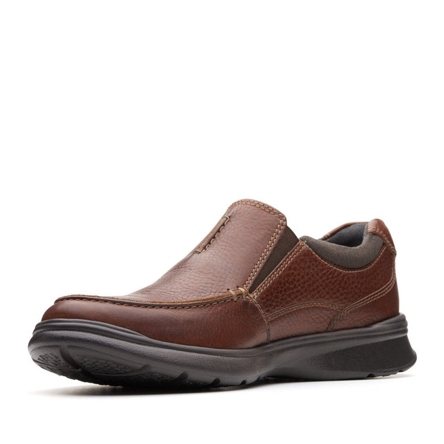 Clarks Cotrell Free Tobacco Leather - Wide Width Slip On - Lightweight & Long-lasting