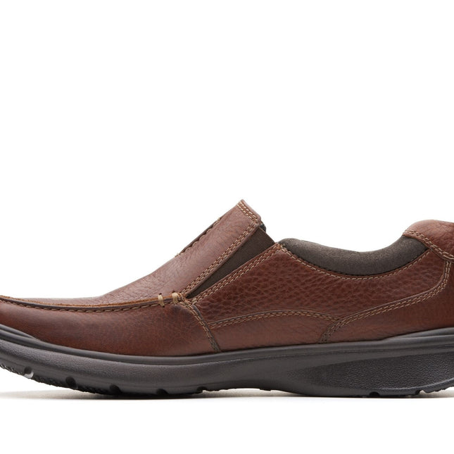 Clarks Cotrell Free Tobacco Leather - Wide Width Slip On - Lightweight & Long-lasting