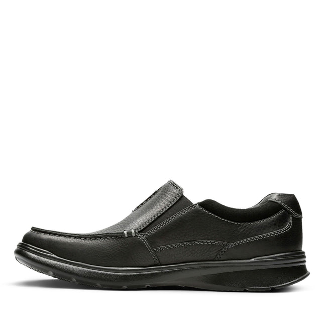 Clarks Cotrell Free Black Oily Leather - Standard Width - Lightweight & Long-lasting