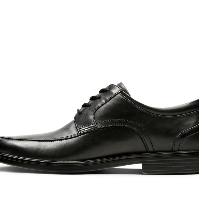 Clarks Un Aldric Park Black Leather Men’s Lace-Up Shoes – Comfort-Focused Leather Shoes for Everyday Wear & Smart-Casual Style