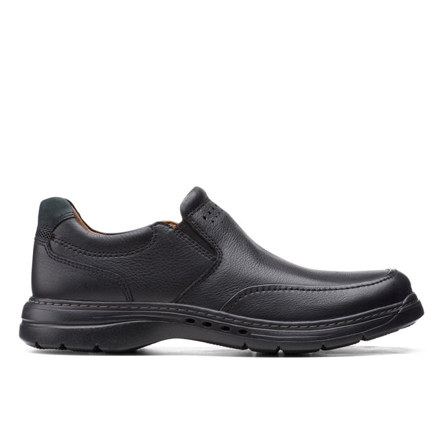 Clarks Un Brawley Step Black Leather Standard Width