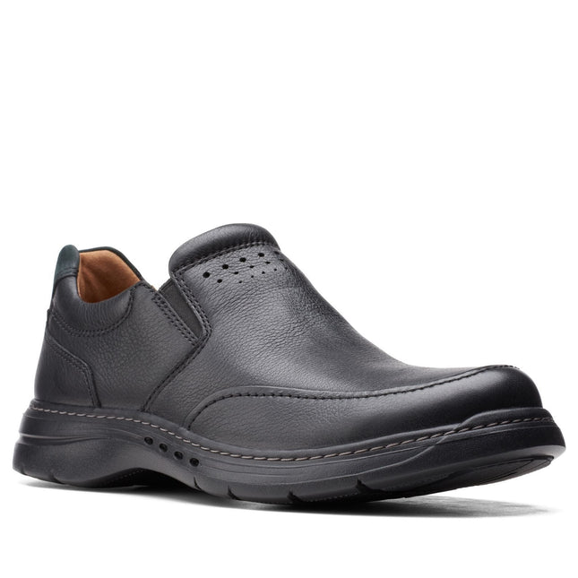 Clarks Un Brawley Step Black Leather Standard Width