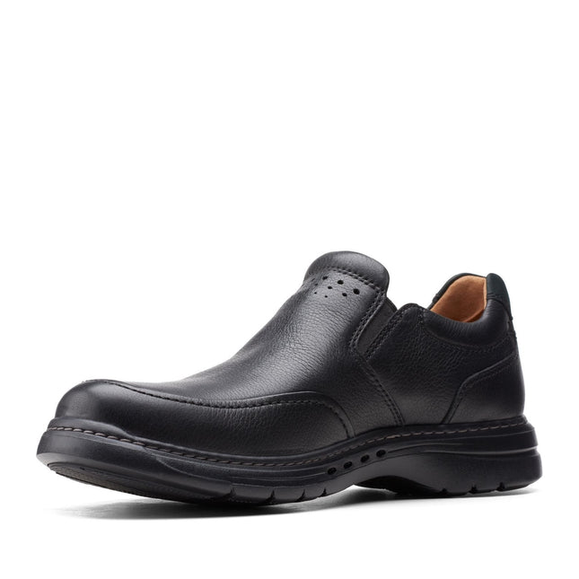 Clarks Un Brawley Step Black Leather Standard Width