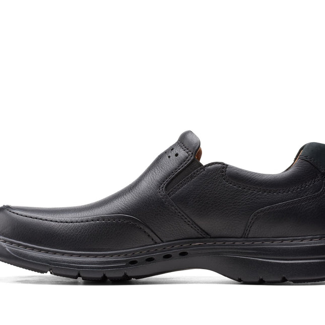Clarks Un Brawley Step Black Leather Standard Width
