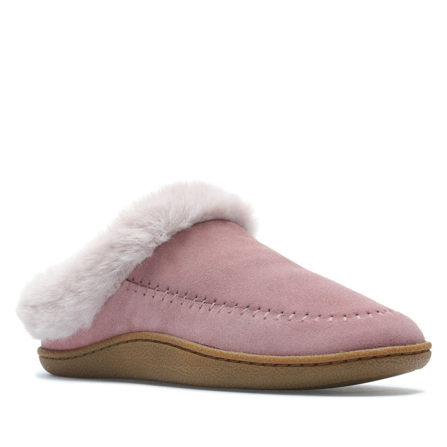 Clarks Pilton Home Rose Suede Womens Slippers