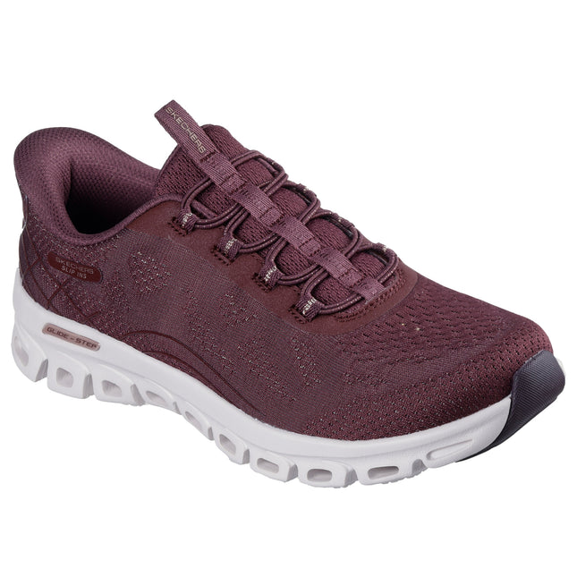 Skechers Women’s 104750 Glide-Step Elevate – Burgundy Slip-On Trainers with Memory Foam & Hands-Free Entry