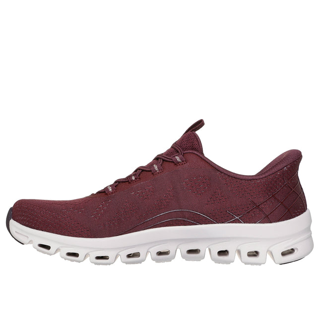 Skechers Women’s 104750 Glide-Step Elevate – Burgundy Slip-On Trainers with Memory Foam & Hands-Free Entry