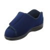 FAR Granit UNISEX Navy Wide-Fit Velcro Slipper – Extra-Room House Shoe with Shock-Absorbing Sole