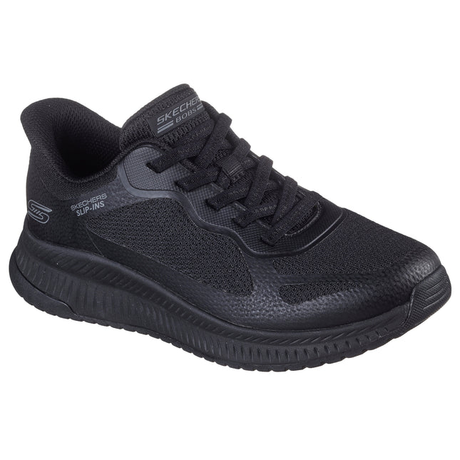 Skechers 117624 Bobs Squad 4 - Staple Look Black Slip-ins