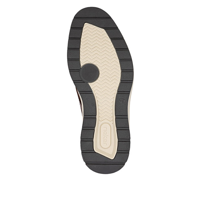 Rieker Men’s 14705-24 Tan Leather Lace-Up & Zip Ankle Boots – Classic Winter Boots with Cushioned Sole & Easy On/Off Fit