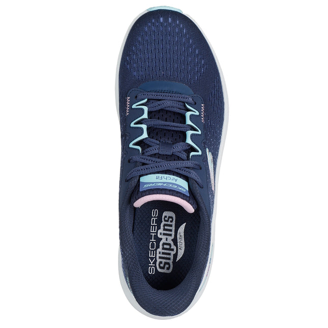 Skechers Women’s 150333 Arch Fit 2.0 Fresh Pace – Navy Multi Slip-Ins Trainers with Arch Support & Removable Insole