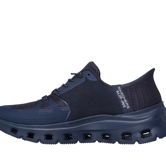 Skechers Women’s 150420 Glide-Step Pro Slip-Ins – Dark Navy Mesh & Leather-Effect Trainer with Hands-Free Entry and Comfortable Memory Foam