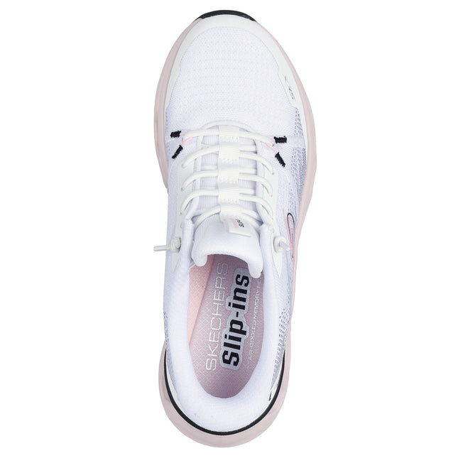 Skechers Women’s 150513 Glide-Step Altus – Fast Lane Slip-Ins Trainers – White Mesh & Leather-Effect with Pink Accents and Hands-Free Slip-On Design