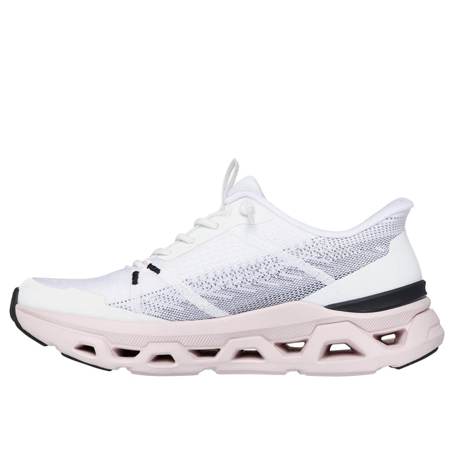 Skechers Women’s 150513 Glide-Step Altus – Fast Lane Slip-Ins Trainers – White Mesh & Leather-Effect with Pink Accents and Hands-Free Slip-On Design