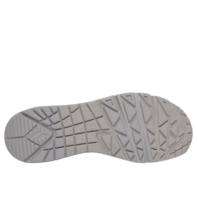 Skechers Women’s 155412 Uno – Safari Time White Leather Trainers with Air-Cooled Memory Foam & Visible Air-Bag Midsole