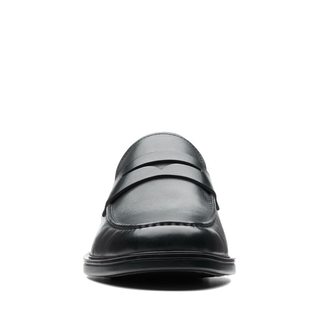 Clarks Un Aldric Step Black Leather