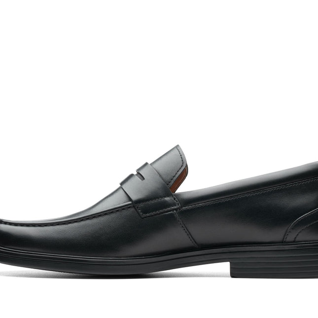 Clarks Un Aldric Step Black Leather