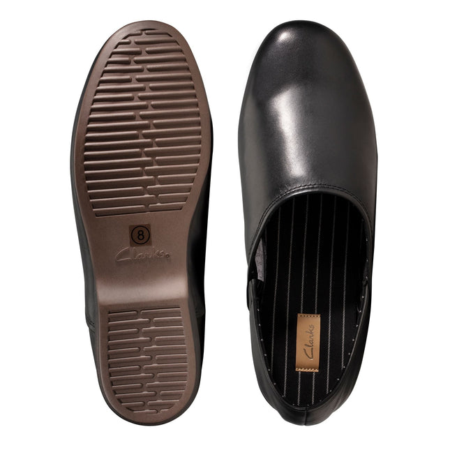 Clarks Harston Elite Black Leather - Standard Width Mens Slippers Classic Style