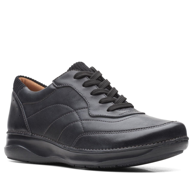 Clarks Appley Tie Black Leather