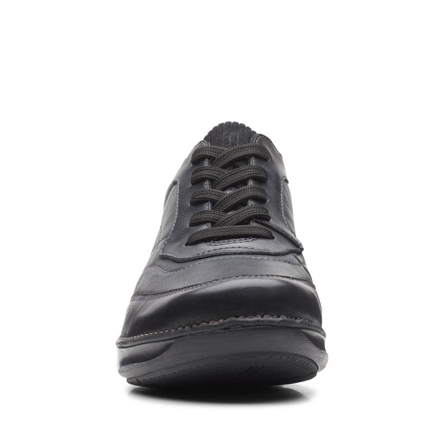 Clarks Appley Tie Black Leather