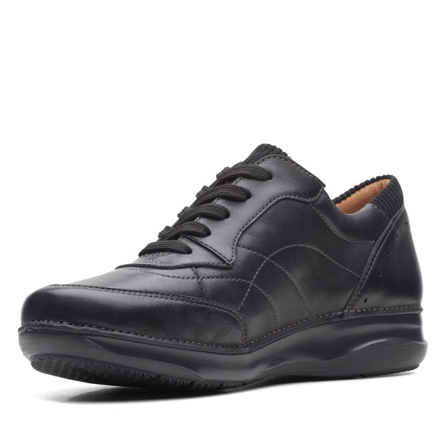 Clarks Appley Tie Black Leather