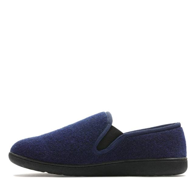 Clarks King Ease Navy Mens Slippers