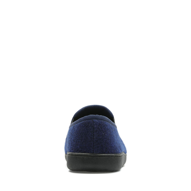 Clarks King Ease Navy Mens Slippers
