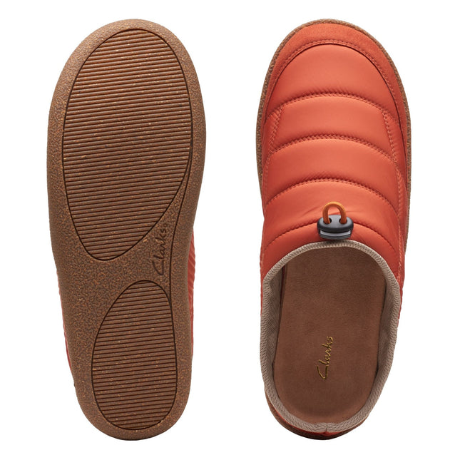 Clarks Pilton Mule Rust Mens Slippers