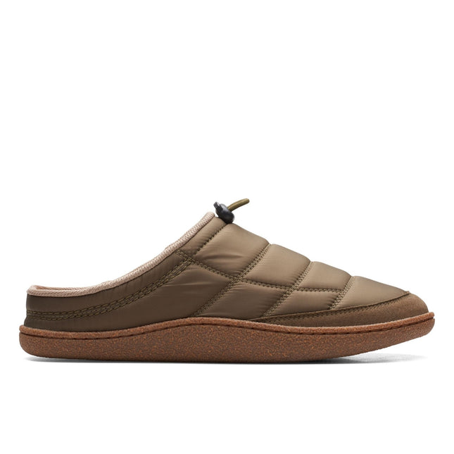 Clarks Pilton Mule Dark Olive Mens Slippers