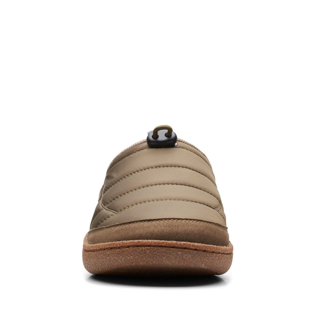 Clarks Pilton Mule Dark Olive Mens Slippers