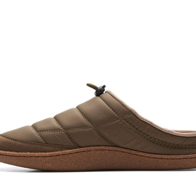 Clarks Pilton Mule Dark Olive Mens Slippers