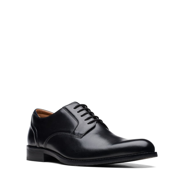 Clarks CraftArlo Lace Black Leather – Men’s Classic Oxford Lace-Up Shoe