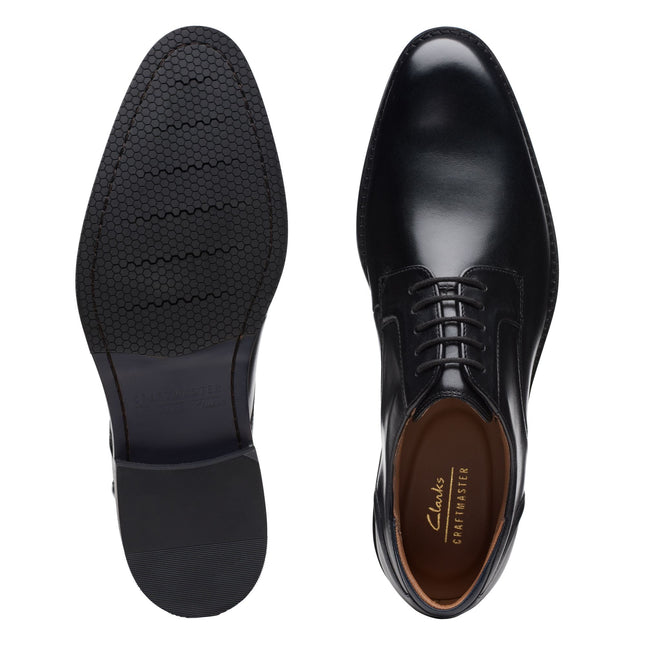 Clarks CraftArlo Lace Black Leather – Men’s Classic Oxford Lace-Up Shoe