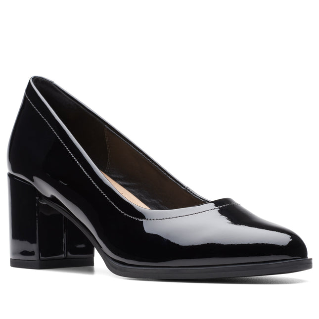 Clarks Freva55 Court Black Pat