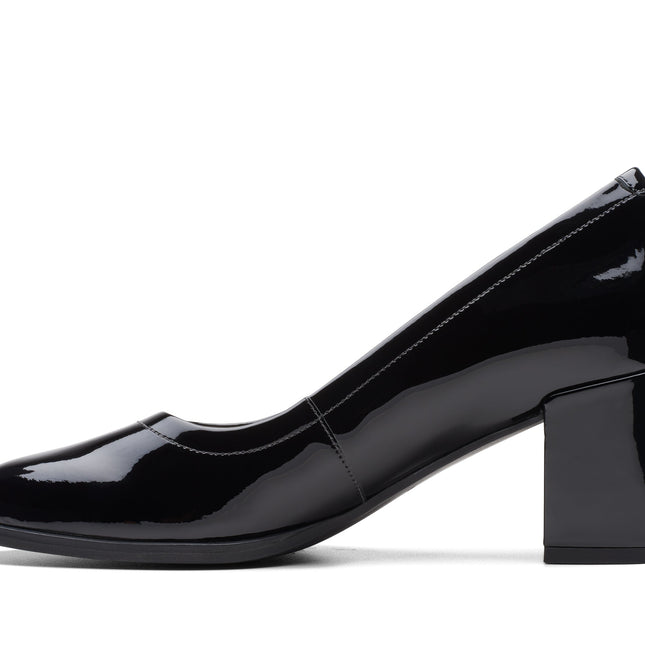 Clarks Freva55 Court Black Pat