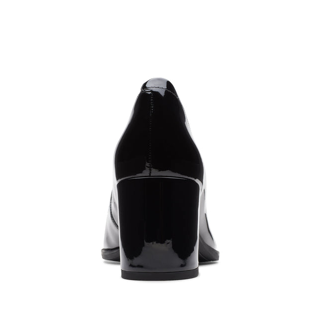 Clarks Freva55 Court Black Pat