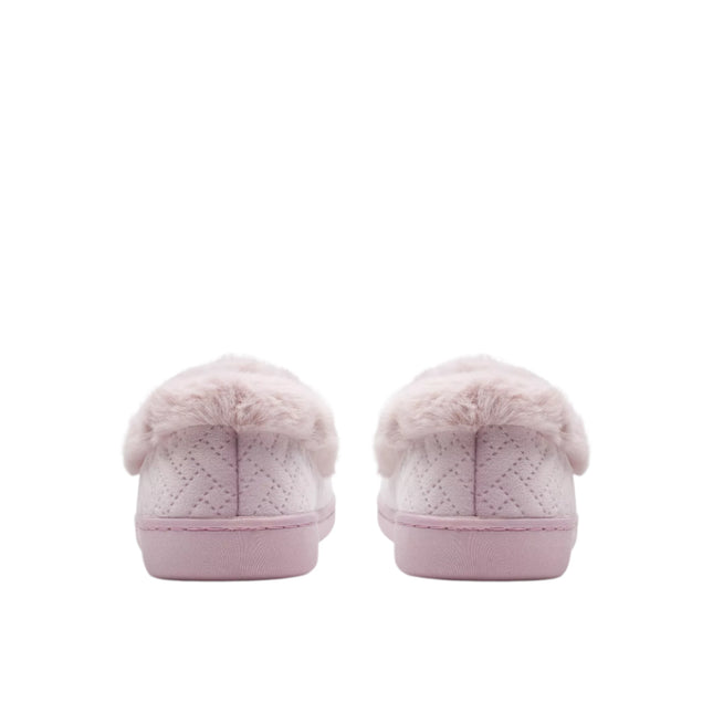 Clarks Women’s Twyla Star Lilac Wide Width Slippers – Soft Faux-Fur Lined, Cozy Indoor Shoes with Non-Slip Rubber Sole