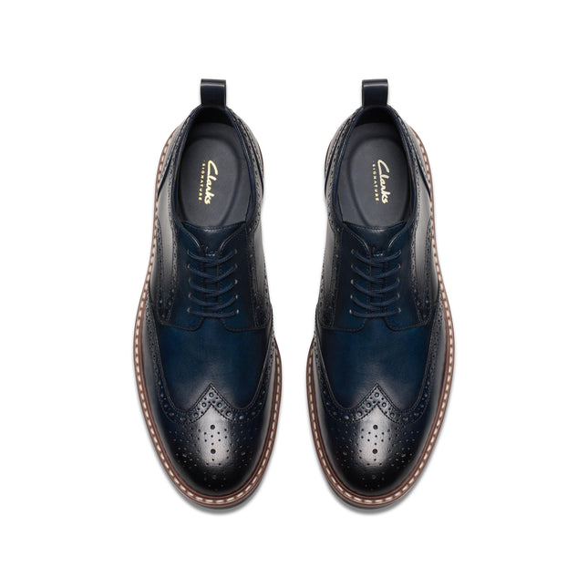 Clarks Aldwin Limit Navy Leather