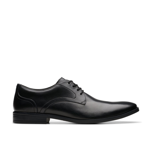 Clarks Brandon Lace Black Leather Derby Shoes – Classic Men’s Lace-Up Office & Formal Shoe
