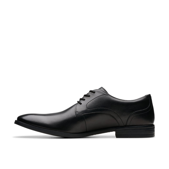 Clarks Brandon Lace Black Leather Derby Shoes – Classic Men’s Lace-Up Office & Formal Shoe