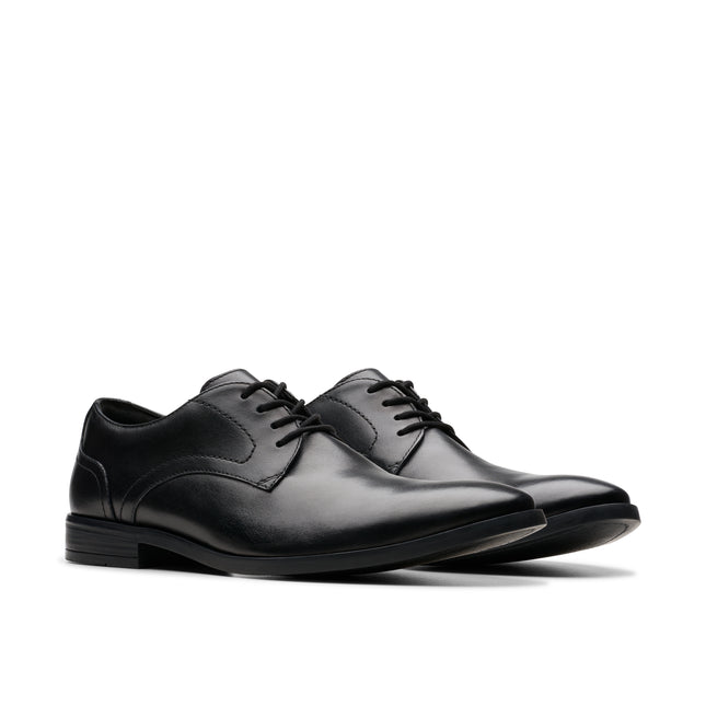 Clarks Brandon Lace Black Leather Derby Shoes – Classic Men’s Lace-Up Office & Formal Shoe