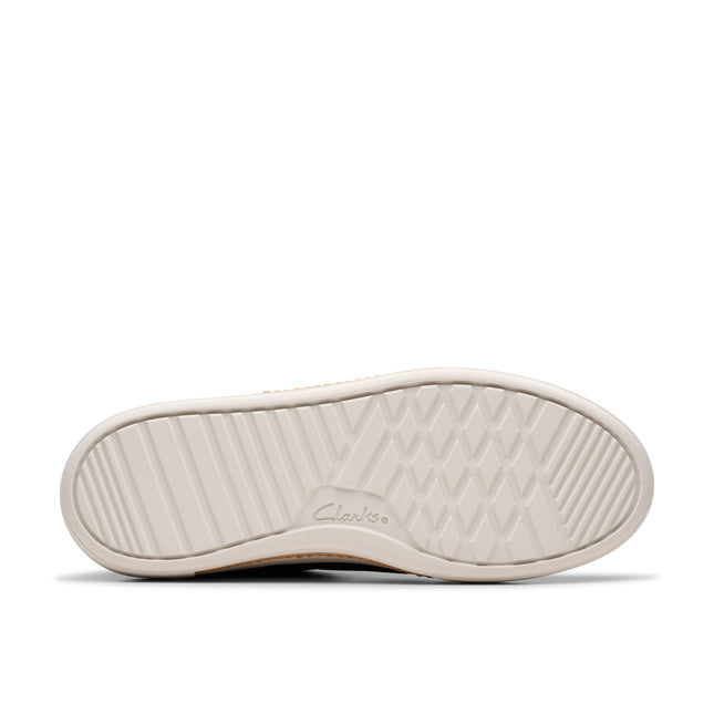 Clarks Women’s Hollyhock Zip Black Leather Trainers – Platform Casual Shoes with Lace-Up & Zip Fastening and Contour Cushion Comfort