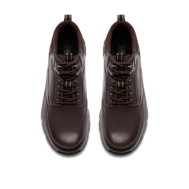 Clarks Spypath Hi GTX Dark Brown Leather Waterproof Hiking / Outdoor Boots – Durable Gore-Tex Mid-Height Boots with Comfort Cushioning & Grip Sole