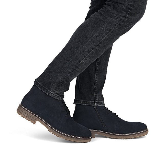 Rieker 33106-14 Navy Suede Ankle Boot